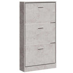 Scarpiera Grigio Cemento 59x17x108 cm in Legno Multistrato