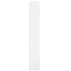 Scarpiera Bianco Lucido 59x17x108 cm in Legno Multistrato