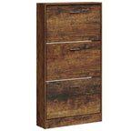 Scarpiera Rovere Fumo 59x17x108 cm in Legno Multistrato