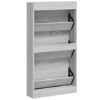 Scarpiera Grigio Sonoma 59x17x108 cm in Legno Multistrato