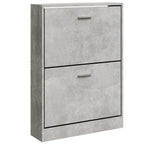 Scarpiera Grigio Cemento 59x17x81 cm in Legno Multistrato