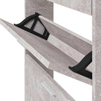 Scarpiera Grigio Cemento 59x17x81 cm in Legno Multistrato