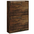 Scarpiera Rovere Fumo 59x17x81 cm in Legno Multistrato