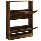 Scarpiera Rovere Fumo 59x17x81 cm in Legno Multistrato