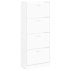 Scarpiera Bianca 63x24x147 cm in Legno Multistrato