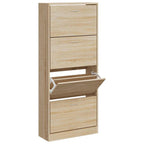 Scarpiera Rovere Sonoma 63x24x147 cm in Legno Multistrato
