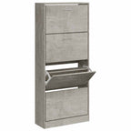 Scarpiera Grigio Cemento 63x24x147 cm in Legno Multistrato