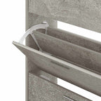 Scarpiera Grigio Cemento 63x24x147 cm in Legno Multistrato