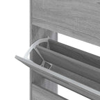 Scarpiera Grigio Sonoma 63x24x147 cm in Legno Multistrato