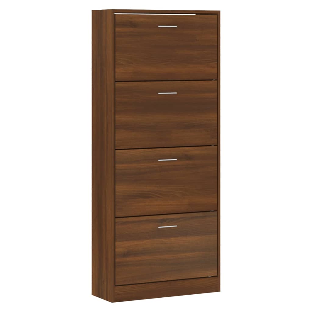 Scarpiera Rovere Marrone 63x24x147 cm in Legno Multistrato