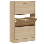 Scarpiera Rovere Sonoma 63x24x103 cm in Legno Multistrato