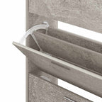 Scarpiera Grigio Cemento 63x24x103 cm in Legno Multistrato
