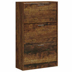 Scarpiera Rovere Fumo 63x24x103 cm in Legno Multistrato