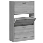 Scarpiera Grigio Sonoma 63x24x103 cm in Legno Multistrato