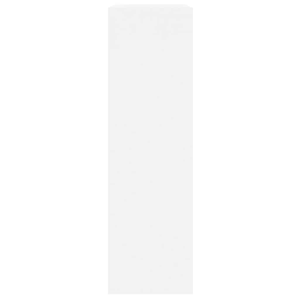 Scarpiera Bianco Lucido 63x24x81 cm in Legno Multistrato