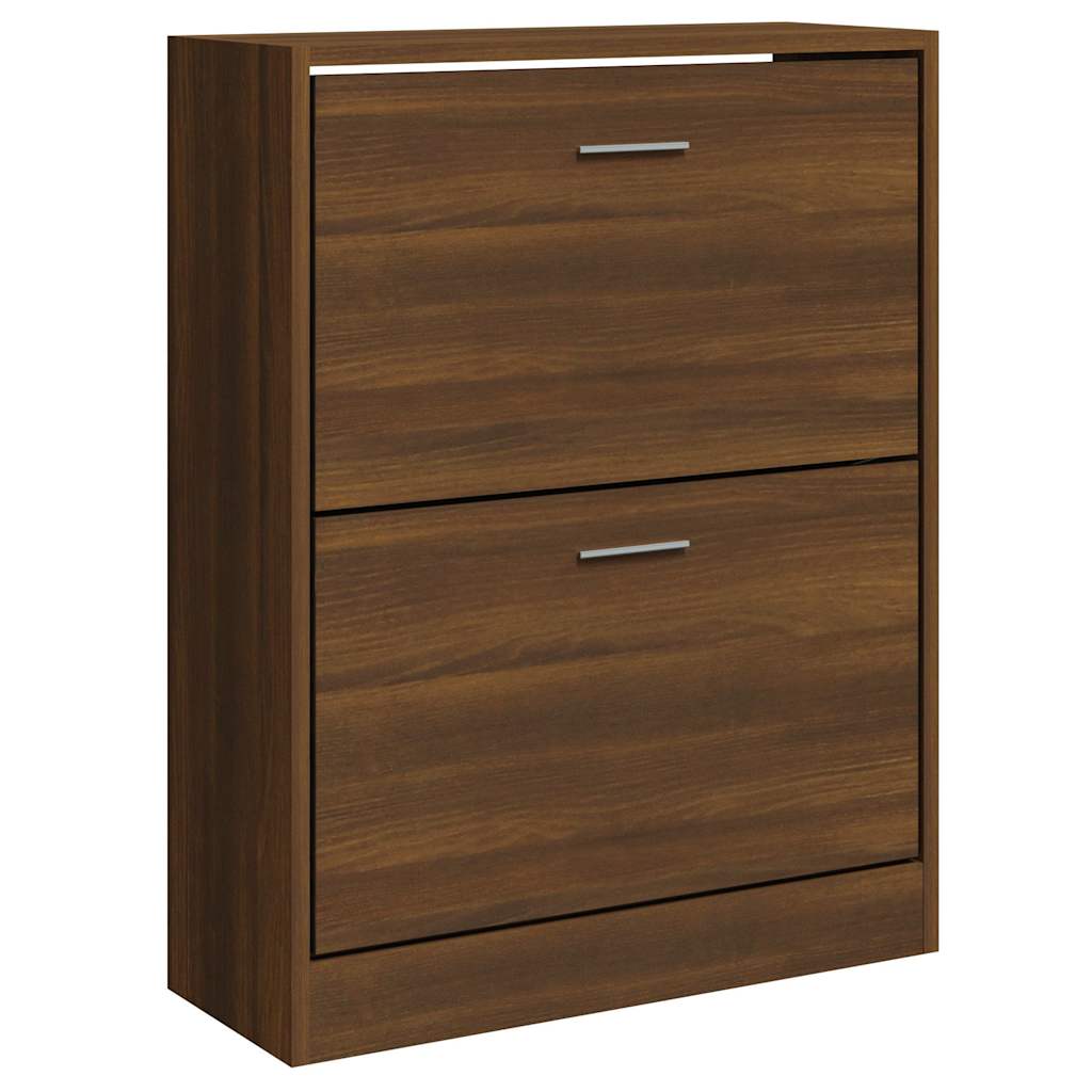 Scarpiera Rovere Marrone 63x24x81 cm in Legno Multistrato