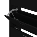 Scarpiera Nera 63x24x104 cm in Legno Multistrato