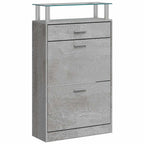 Scarpiera Grigio Cemento 63x24x104 cm in Legno Multistrato