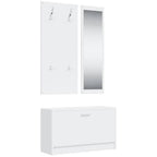 Set Scarpiere 3 in 1 Bianco in Legno Multistrato