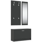 Set Scarpiere 3 in 1 Nero in Legno Multistrato