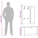 Set Scarpiere 3 in 1 Nero in Legno Multistrato