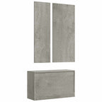 Set Scarpiere 3 in 1 Grigio cemento in Legno Multistrato