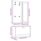 Set Scarpiere 3 in 1 rovere fumo in Legno Multistrato