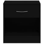 Comodini 2 pz con Cassetto Neri