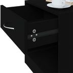 Comodini 2 pz con Cassetto Neri