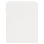 Comodini 2 pz con Cassetto in Bianco Lucido