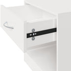 Comodini 2 pz con Cassetto in Bianco Lucido