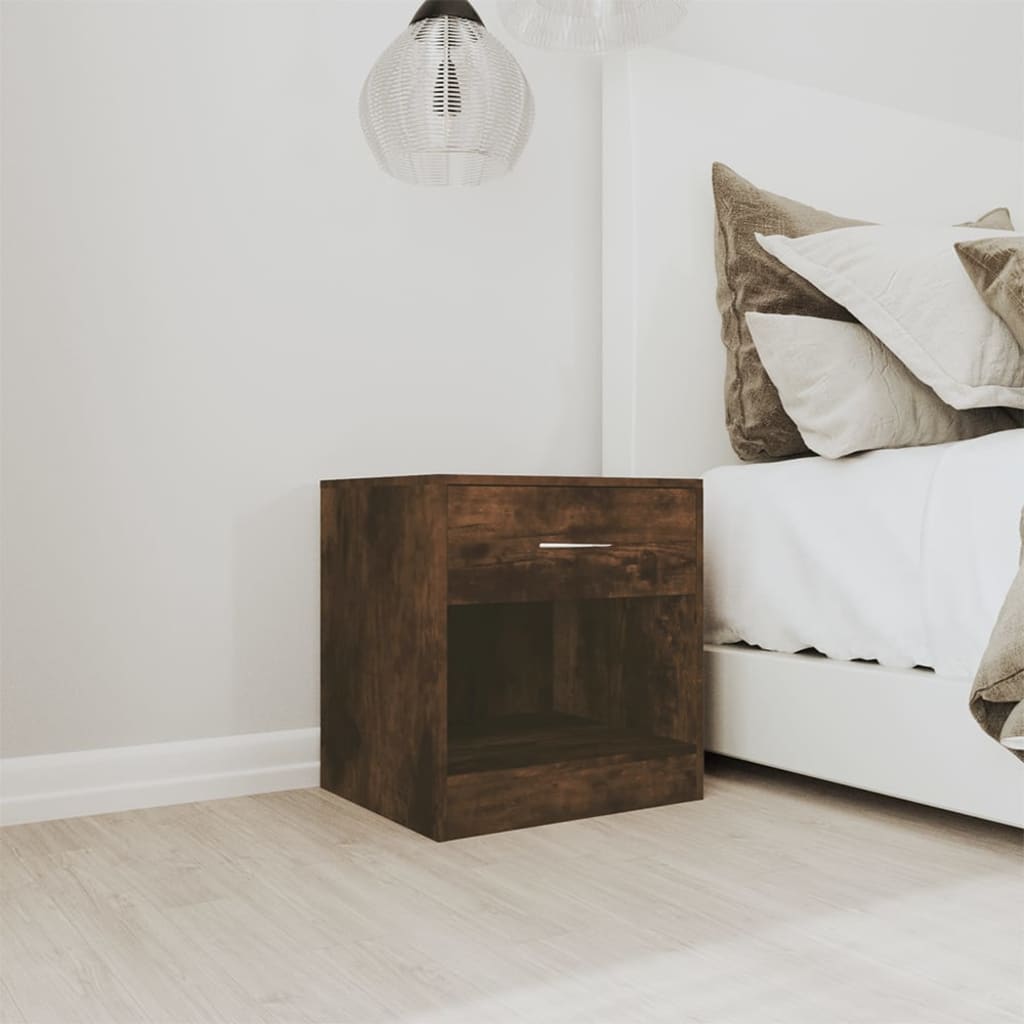 Comodini 2pz con Cassetto Rovere Fumo