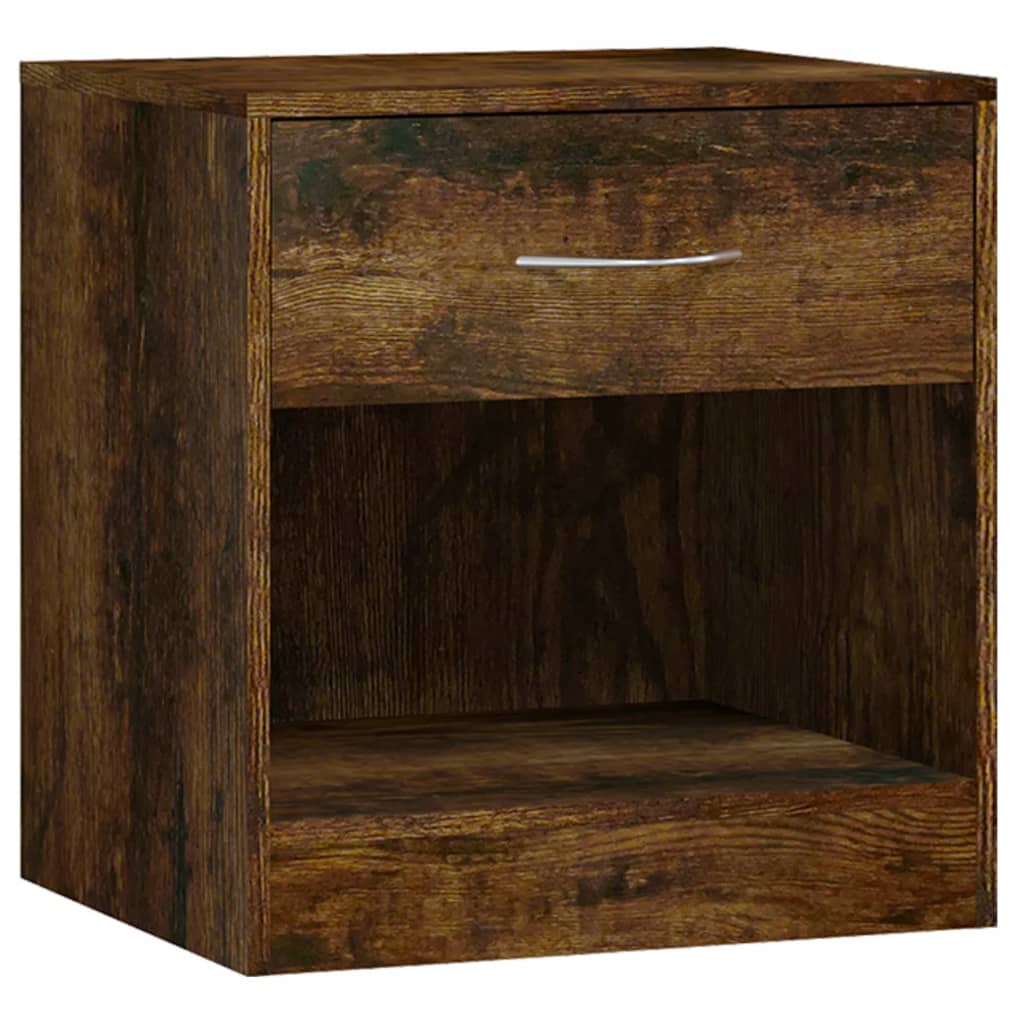 Comodini 2pz con Cassetto Rovere Fumo