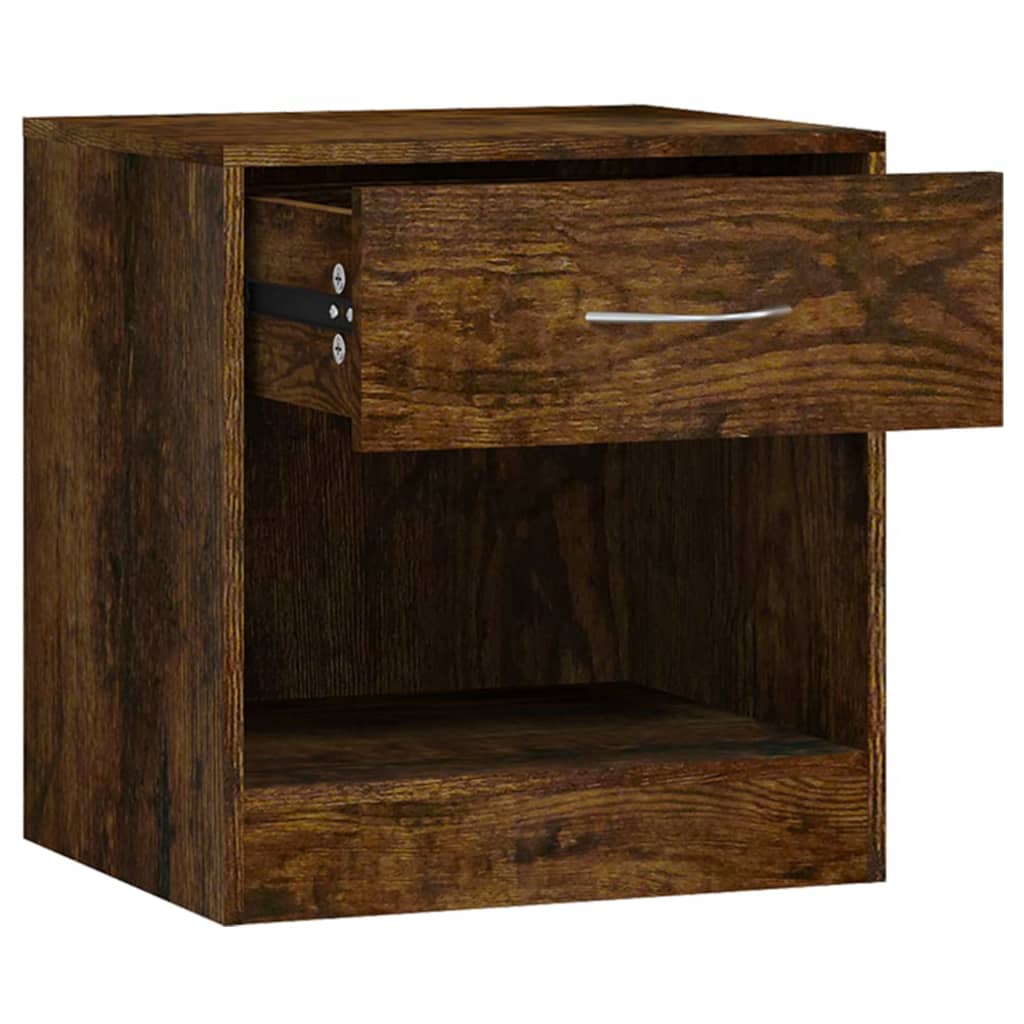 Comodini 2pz con Cassetto Rovere Fumo