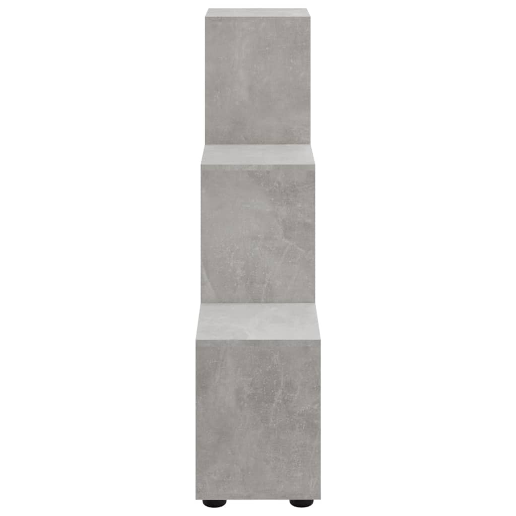 Libreria a Scala Grigio Cemento 107 cm in Legno Multistrato