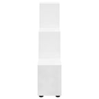 Libreria a Scala Bianco Lucido 107 cm in Legno Multistrato