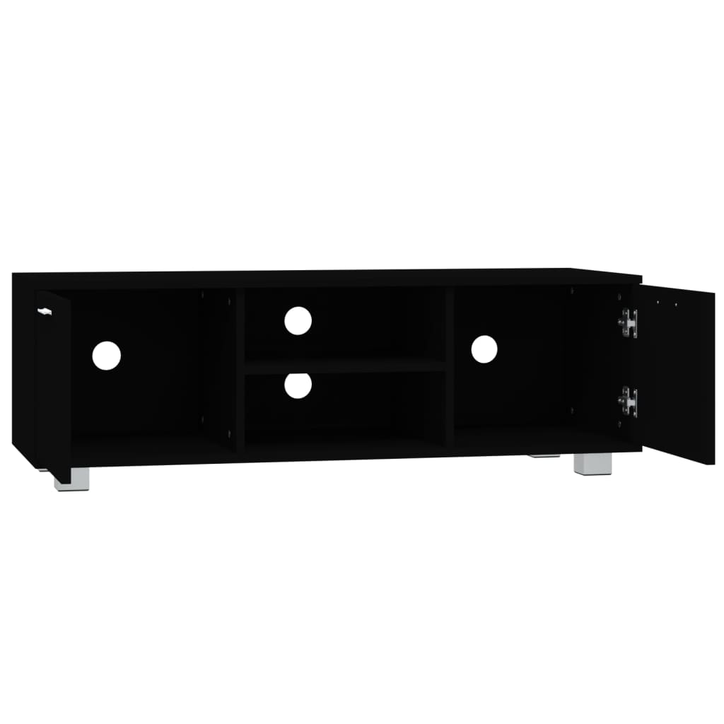 Mobile Porta TV Nero 120x40,5x35 cm in Legno Multistrato