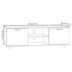 Mobile Porta TV Nero 120x40,5x35 cm in Legno Multistrato