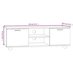 Mobile TV Rovere Fumo 120x40,5x35 cm in Legno Multistrato