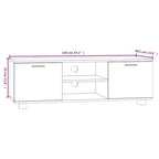 Mobile TV Grigio Sonoma 120x40,5x35 cm in Legno Multistrato
