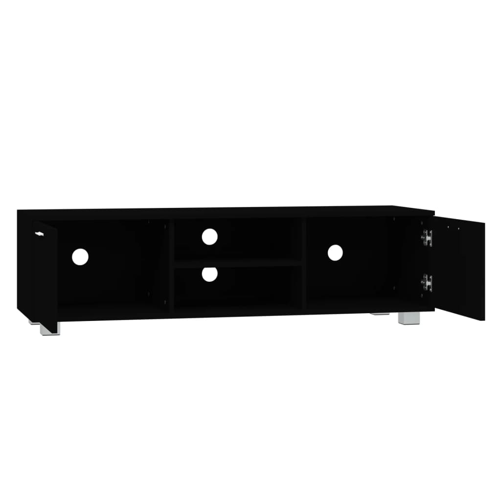 Mobile Porta TV Nero 140x40,5x35 cm in Legno Multistrato