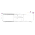 Mobile TV Rovere Marrone 140x40,5x35 cm in Legno Multistrato