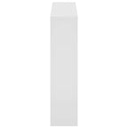 Scarpiera con Specchio a 2 Livelli Bianco lucido 63x17x67 cm
