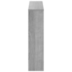 Scarpiera con Specchio a 2 Livelli Grigio sonoma 63x17x67 cm