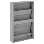 Scarpiera con Specchio a 3 Livelli Grigio sonoma 63x17x102,5 cm