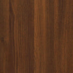 Scarpiera con Specchio a 3 Livelli Rovere marrone 63x17x102,5cm