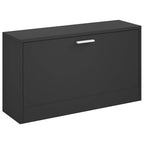 Panca Scarpiera Nera 80x24x45 cm in Legno Massello di Argilla