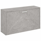 Scarpiera Grigio Cemento 80x24x45 cm in Legno Multistrato