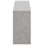 Scarpiera Grigio Cemento 80x24x45 cm in Legno Multistrato