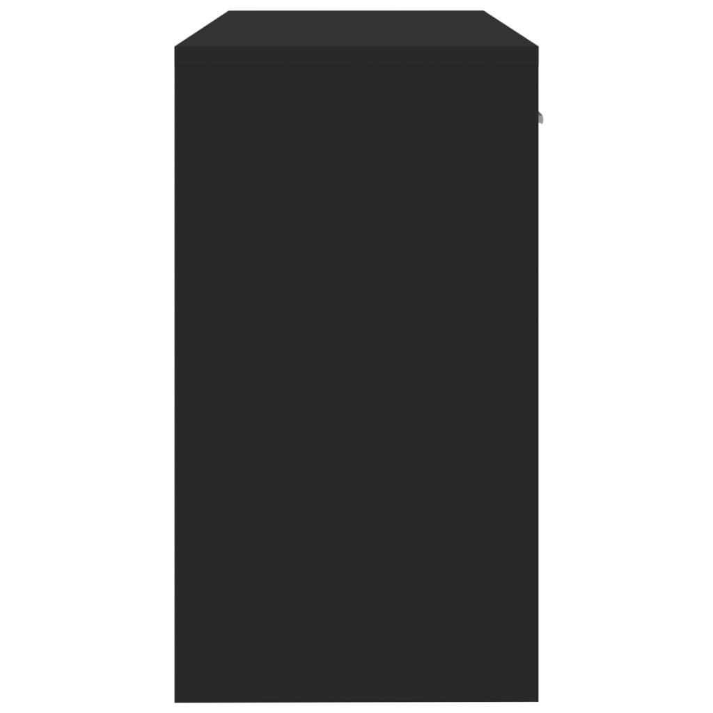Scrivania Cassetto Nero 100x40x73cm Legno Multistrato